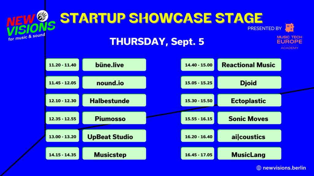 Startup Showcase Stage Sept 5 Startup Showcase Stage Sept5, 2024, New visions berlin